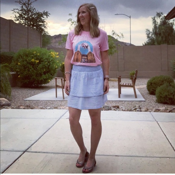 H&M blue and white striped layered skirt. NWT - Picture 3 of 3